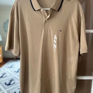 NWT Men's Tommy Hilfiger XL Tan Polo Shirt